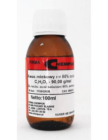 Kwas mlekowy 80% CZDA 100 ml Chempur
