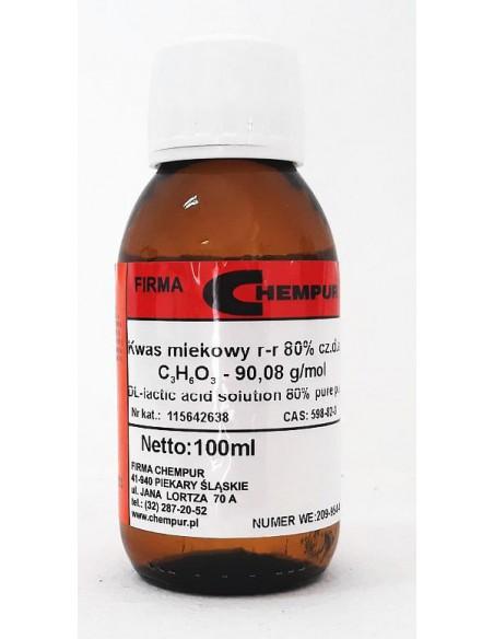 Kwas mlekowy 80% CZDA 100 ml Chempur