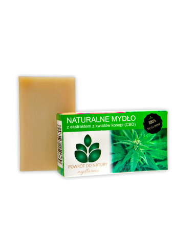 Roslinne naturalne mydło z ekstr. kwiatów konopi