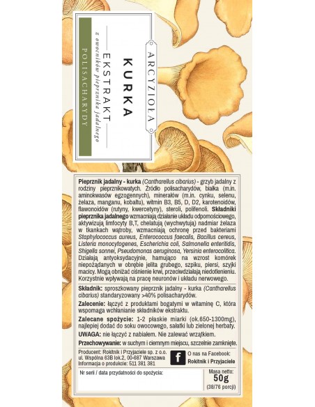 ARCYZIOŁA Kurka ekstrakt 50 g