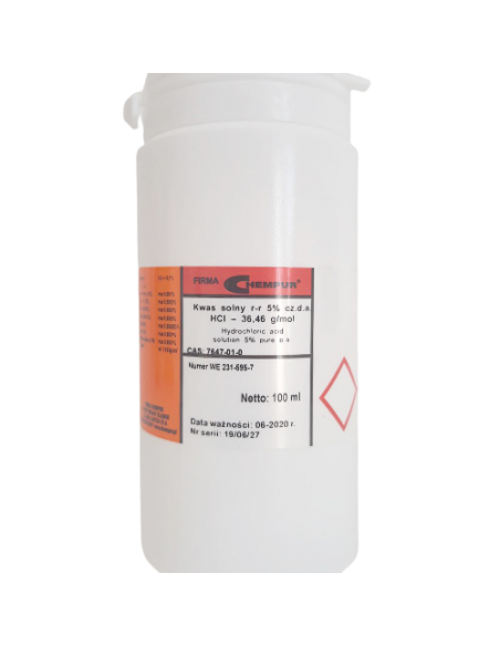 Kwas solny 5% CZDA 100 ml Chempur