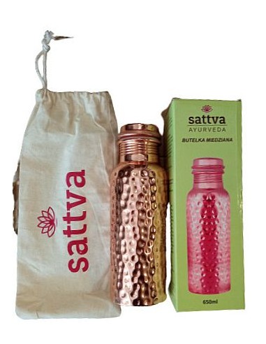 Butelka miedziana 650 ml młotkowana