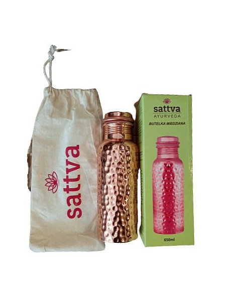 Butelka miedziana 650 ml młotkowana