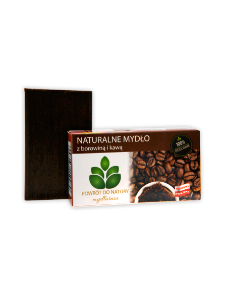 Roslinne naturalne mydło borowina i kawa100g