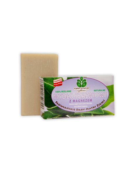 Roslinne naturalne mydło szałwiowe z magnezem 100g