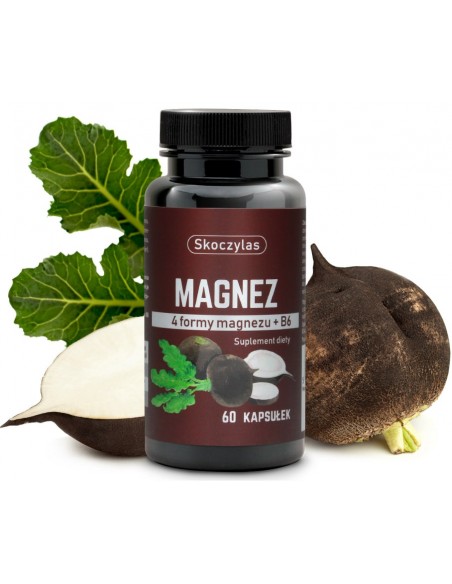 Magnez 4 formy rzepa 60 kaps.Skoczylas