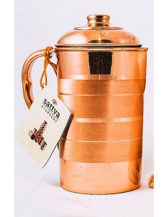 Miedziany dzbanek 1950 ml w paski Sattva