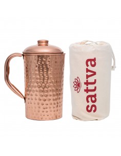 Miedziany dzbanek 1950 ml młotkowany Sattva