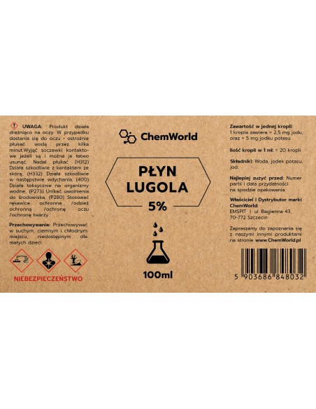 Płyn Lugola 5% 100 ml Chemword