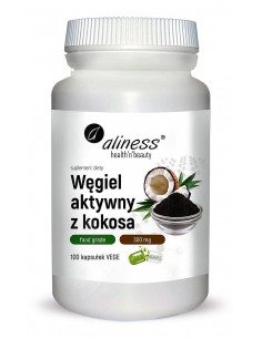 Węgiel aktywny z kokosa 100 kaps. Aliness