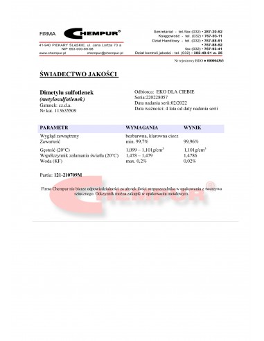 DMSO CZDA 250 ml Chempur