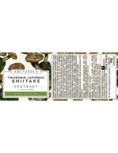 ARCYZIOŁA Shiitake beta-glukan 30 g