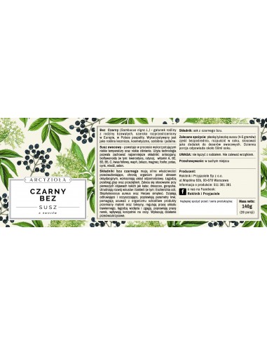 ARCYZIOŁA Czarny Bez susz z owoców 140 g