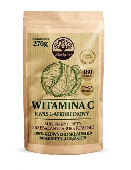 Kwas L-askorbinowy Witamina C 280 g - Skarby Gai