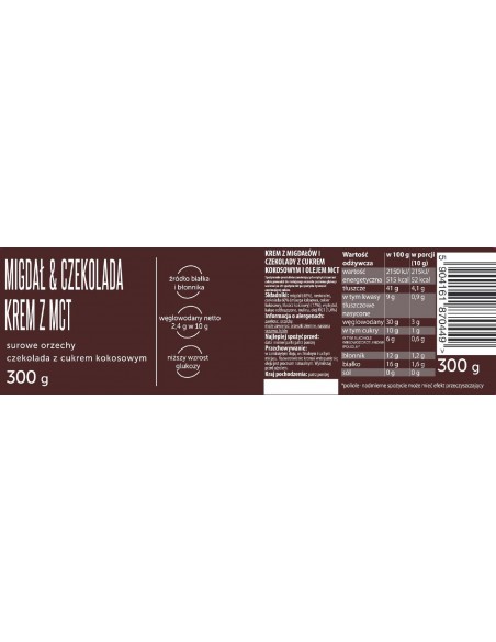 Czekolada migdał krem  300 g Coco Farm