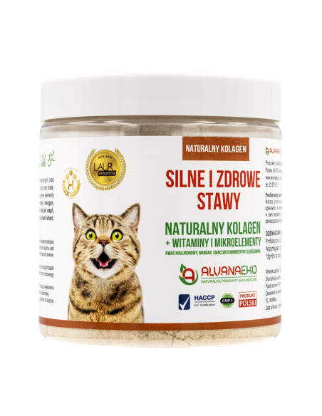 Naturalny kolagen dla kotów 300 g Alvanaeko