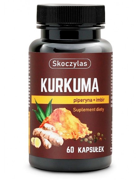 Kurkuma, piperyna, imbir, reswe 60 kaps. Skoczylas