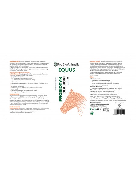 Probiotyk dla koni 1 L Probiotics