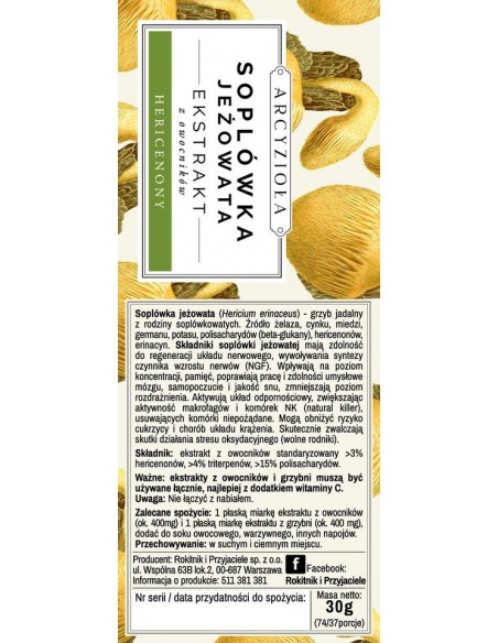 ARCYZIOŁA Soplówka jeżowata 30+ 30 g