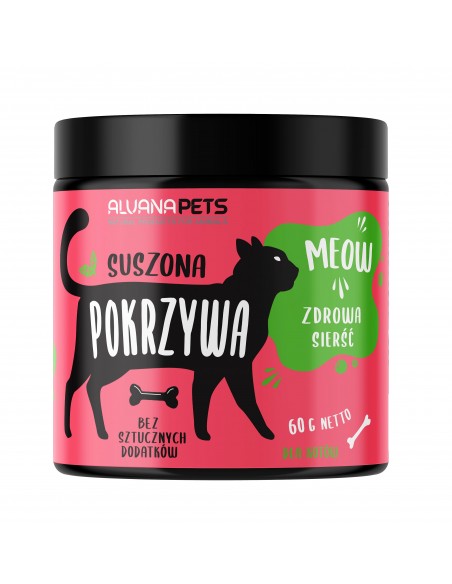 Pokrzywa dla kotów 60g Alvanapets