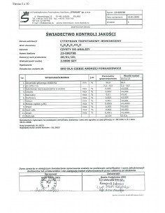 Cytrynian tripotasowy jednowodny  CZDA 250g Stanl 2