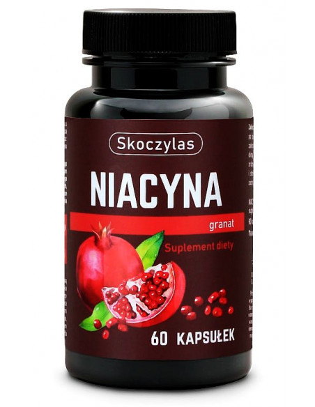 Niacyna z granatem - prawidłowy metabolizm energetyczny - 60 kaps.  Skoczylas