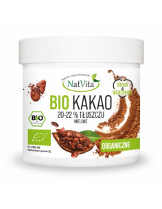 Prawdziwe Kakao - BIO - mielone - (20-22% tłuszczu) 250 g