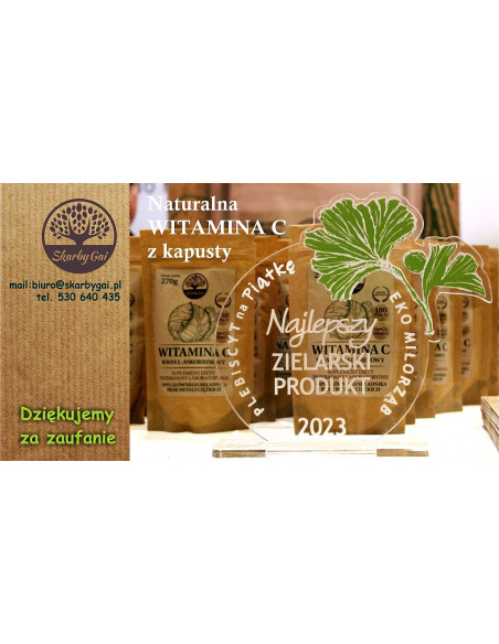 Kwas L-askorbinowy Witamina C 280 g - Skarby Gai