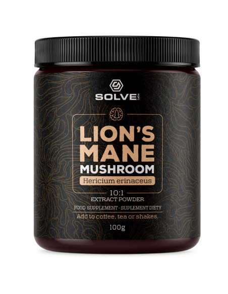 SOPLÓWKA JEŻOWATA 10:1 - LION'S MANE MUSHROOM - 100 g Solve Labs