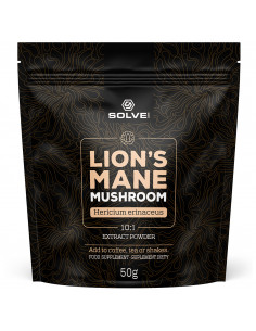 SOPLÓWKA JEŻOWATA 10:1 - LION'S MANE MUSHROOM - 50 g Solve Labs