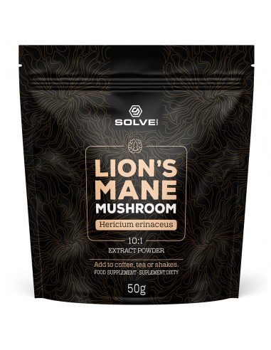 SOPLÓWKA JEŻOWATA 10:1 - LION'S MANE MUSHROOM - 50 g Solve Labs