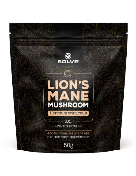SOPLÓWKA JEŻOWATA 10:1 - LION'S MANE MUSHROOM - 50 g Solve Labs