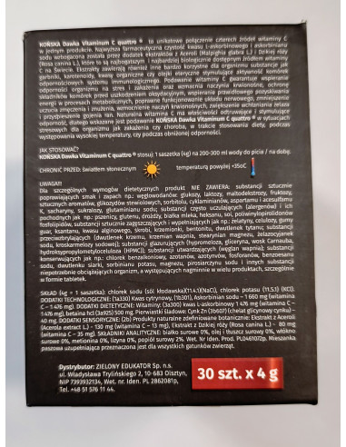 Końska dawka - WITAMINA C Quattro  - 30 saszetek
