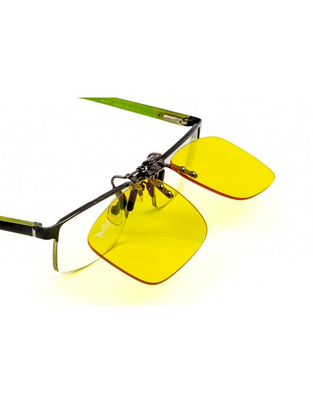 OwlEYE Świt - żółte nakładki uchylne na okulary korekcyjne