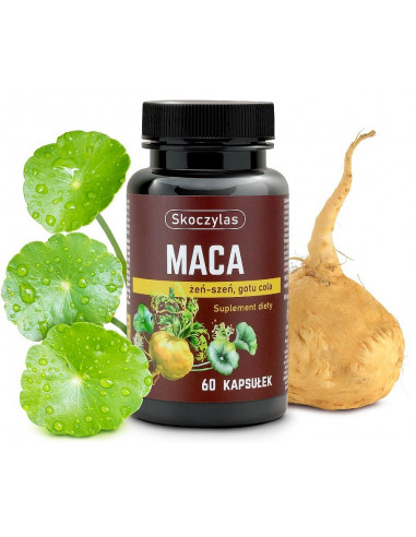 Maca + Żeń-szeń + Gotu cola - 60 kaps. Skoczylas
