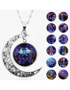 Wisiorek na szyję dla znaku zodiaku BLIŹNIĘTA - 03