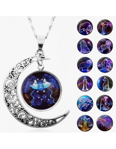 Wisiorek na szyję dla znaku zodiaku BLIŹNIĘTA - 03