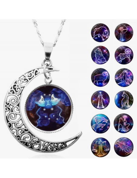 Wisiorek na szyję dla znaku zodiaku BLIŹNIĘTA - 03