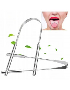 Czyścik do języka - z chirurgicznej stali nierdzewnej 2