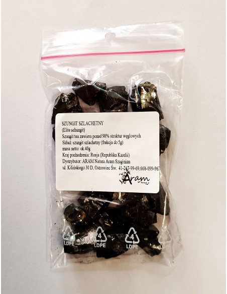 Szungit szlachetny 40g frakcja do 5g AquaVitus