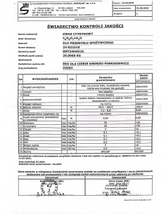 Kwas cytrynowy spożywczy - 5 kg Stanlab 2