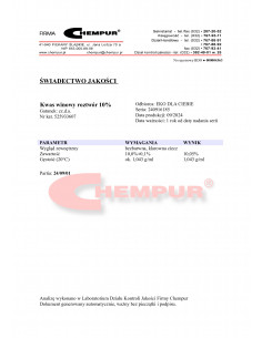 Kwas Winowy 10% 100 ml Chempur 2