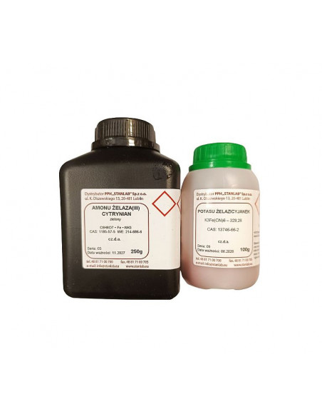 Zestaw do cyjanotypii - amonu żelaza (III) cytrynian 250 g i potasu żelazicyjanek 100 g