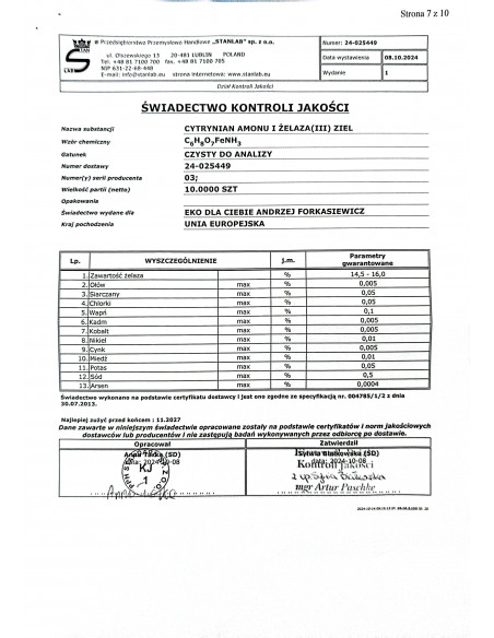 Zestaw do cyjanotypii - amonu żelaza (III) cytrynian 250 g i potasu żelazicyjanek 100 g
