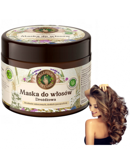 Maska  Drożdżowa do włosów - 300 ml - Receptury Zielarki