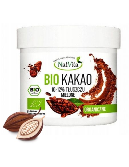 Prawdziwe Kakao - BIO - mielone (10-12% tłuszczu) 200 g