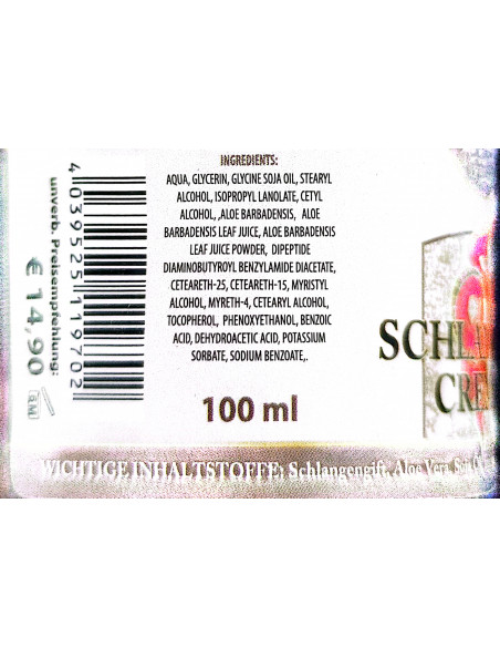 Krem aloesowy z jadem węża 100 ml