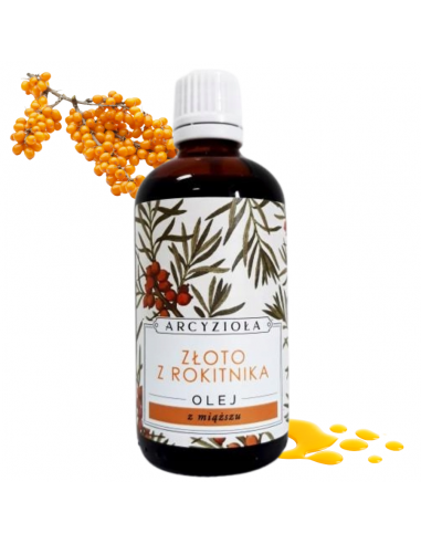 ZŁOTO Z ROKITNIKA  olej z miąższu owoców -50 ml