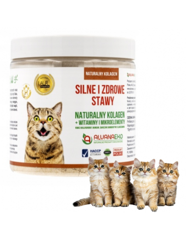 Naturalny kolagen dla kotów 300 g Alvanaeko