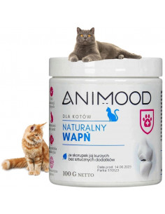 Naturalny wapń dla kotów - ze skorupek jaj kurzych - 100 g Animood